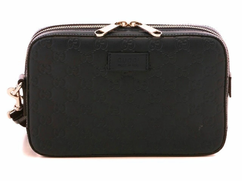 Gucci Bag Shoulder Navy Blue GG Calfskin
